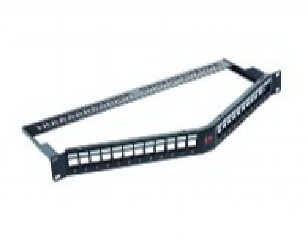 1U Angled Panel模組式斜角配線架