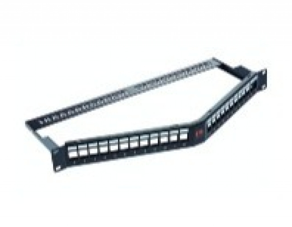 1U Angled Panel模組式斜角配線架