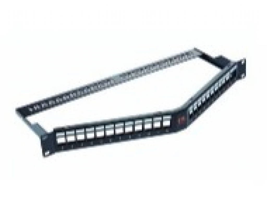 1U Angled Panel模組式斜角配線架